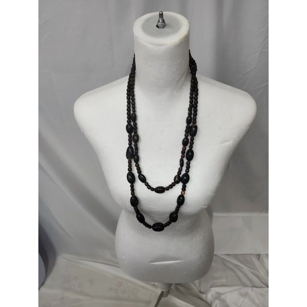 western wooden strand of beads classic boho look